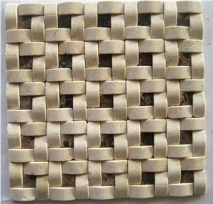 Limestone Mosaic Art,Applestone Beige Limestone Mosaic