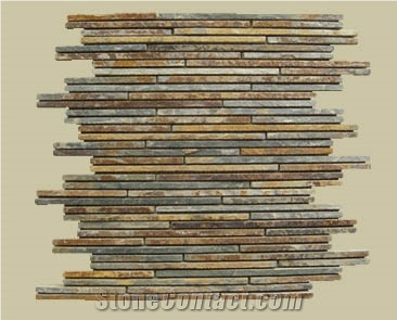 Oyster Beige Slate Mosaic