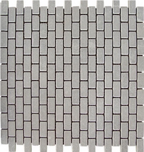 Sugar Beige Marble Mosaic in Brick Pattern