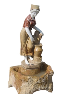 Pearl White Granite Carving Sculptured Fountain