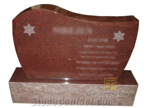 India Royal Red Granite European Memorial,Tombstone