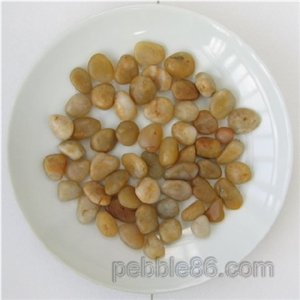 Yellow Polished Pebble Stone
