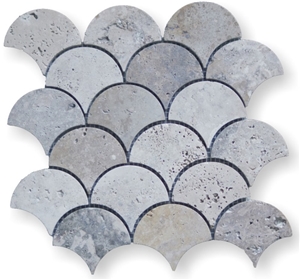 Grey Travertine Palladiana Paving