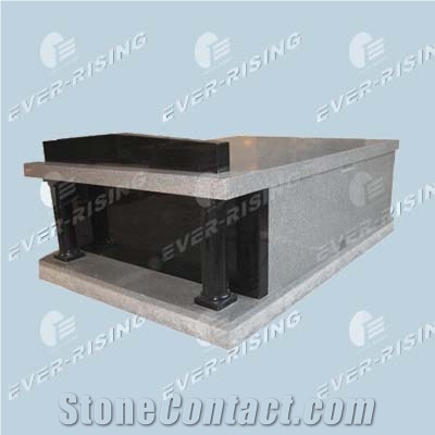 Absolute Black Granite Mausoleum Crypts