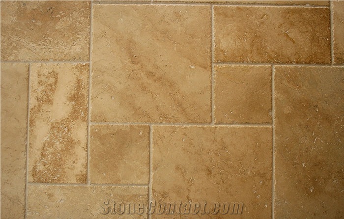 Cappuccino Medium Travertine Versailles Pattern