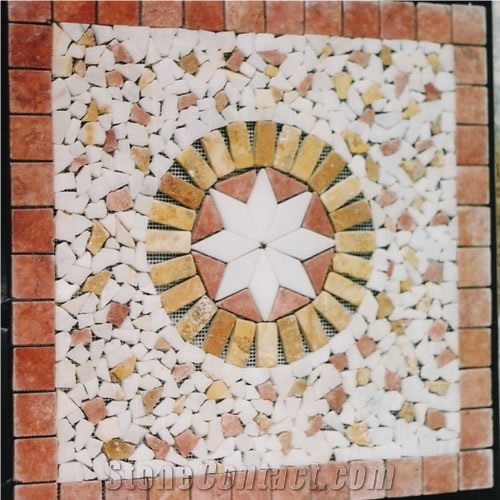Travertine Mosaic Medallion