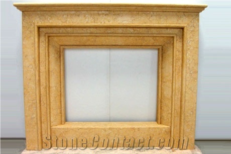 Jerusalem Yellow Limestone Victorian Fireplace