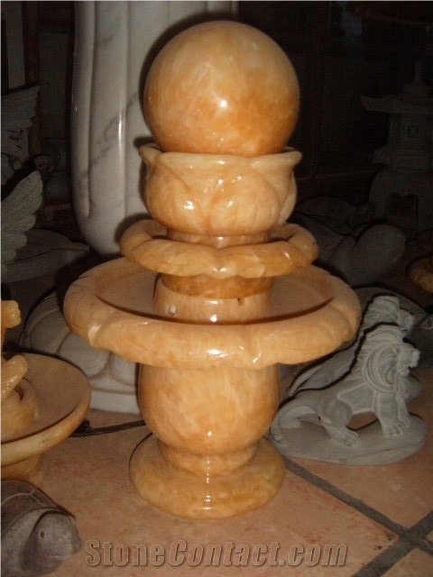 Golden Yellow Onyx Fountain