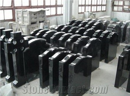 Mongolia Black Basalt Monument,Headstone