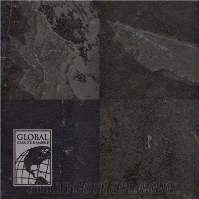 Brazilian Black Slate Slabs & Tiles