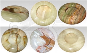Pakistan Green Onyx Ashtrays, Hand Carved Ashtrays