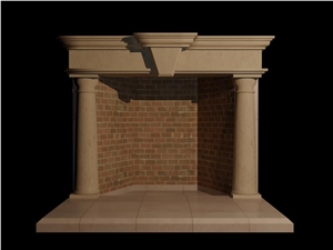 Athens with Half Round Columns Fireplace Athens with Half Round Columns Fireplace
