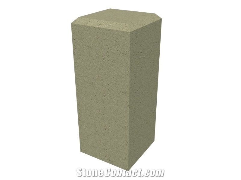 Bsq201 Bollard Beige Limestone Parking Stone