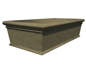 Rectangular Cast Stone Planter - AAPL005