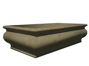 Rectangular Cast Stone Planter - AAPL010