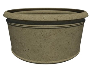 Round Cast Stone Planter - AAPL014