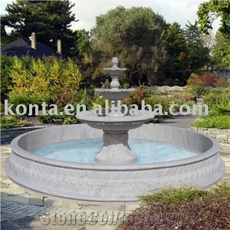 Hekou White Jade Marble Fountain