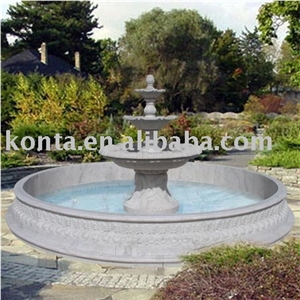 Hekou White Jade Marble Fountain