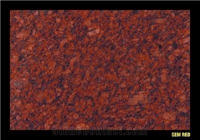 Gem Red Granite Slabs & Tiles, India Red Granite