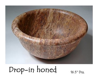 Drop in Honed Travertine Sink Drop in Honed Travertine Sink