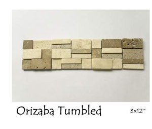 Orizaba Tumbled Travertine Border