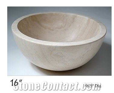 Sink Light Travertine 16 Dia