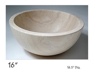 Sink Light Travertine 16 Dia