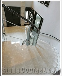 Beige Travertine Staircase