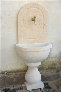 Fountain - Romane Beige Limestone