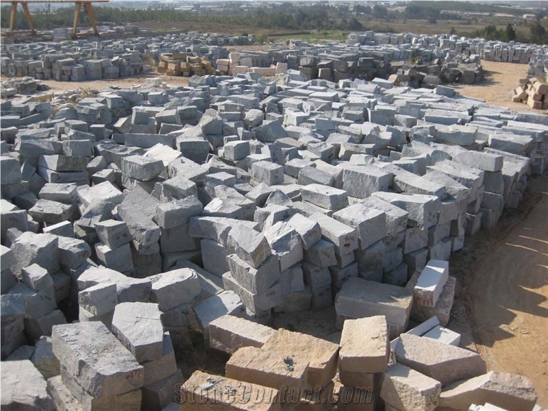 G023 Grey Granite Block, Ash Grey Granite