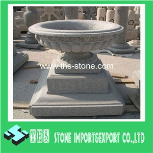Granite Flower Pot,garden Granite Sculpture