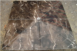Dark Emperador Marble Shower Tray
