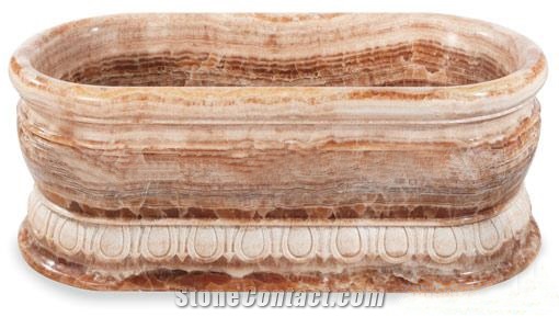 Iran Brown Onyx Bathtub