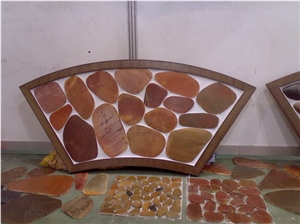 Red Pebble Mosaic Pattern