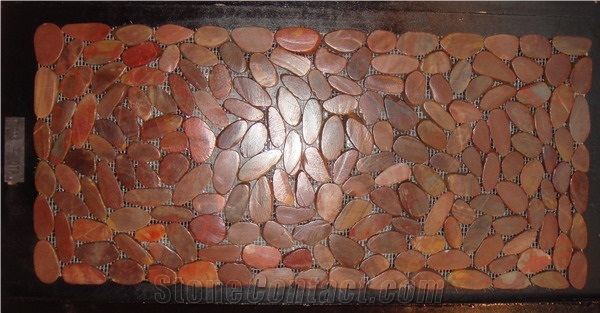 Red Pebble Stone Mosaic