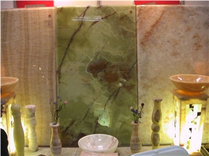 Iran Green Onyx Slabs & Tiles