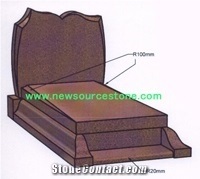 Brown Granite Gravestone, Monument, Tombstone