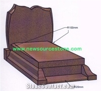 Brown Granite Gravestone, Monument, Tombstone