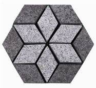 Chinese Granite Mosaic Medallion, Grey Granite Medallions