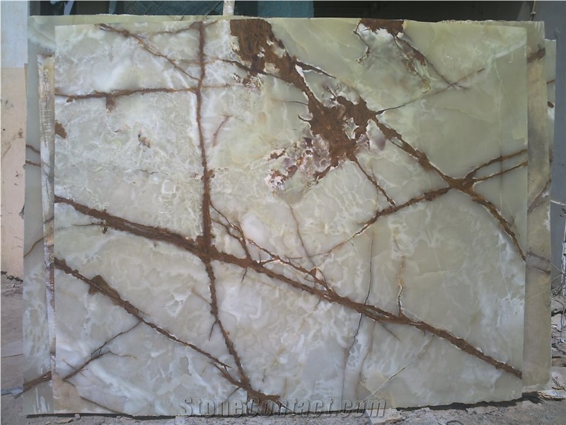 Light Green Onyx Slab, Pakistan Green Onyx