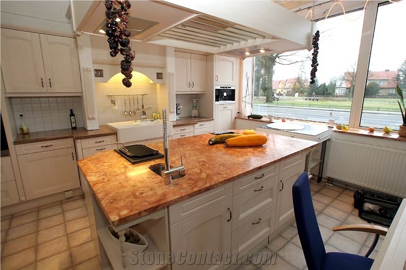 Rojo Campina Limestone Countertop