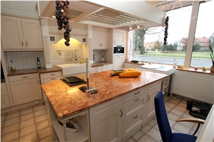 Rojo Campina Limestone Countertop
