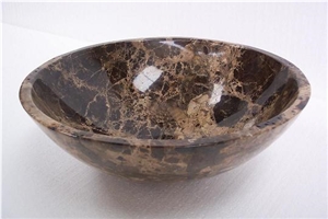 Dark Emperador Marble Sink Dark Emperador Marble Sink