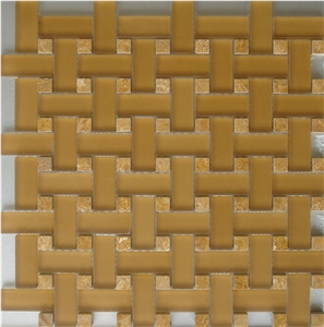Glass and Natural Stone Mix Mosaic