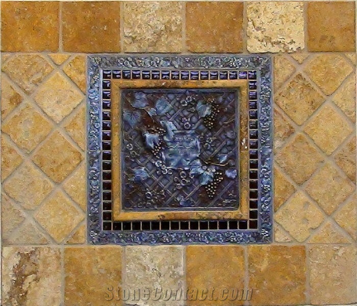 Travertine Tile Gold Yellow Tumbled
