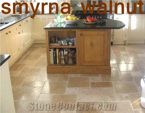 Walnut Travertine Versailles Pattern Tile Smyrna