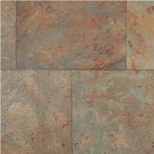 Copper Slate Slabs & Tiles, India Brown Slate