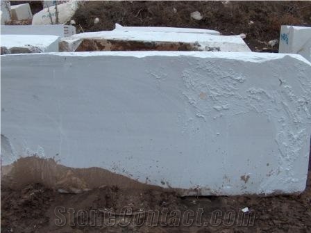 Bianco Sivec Marble Blocks, Macedonia White Marble