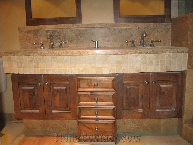 Vanity Top in Roman Travertine