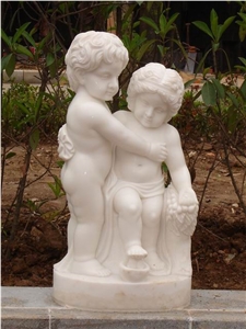 White Marble Human Sculpture